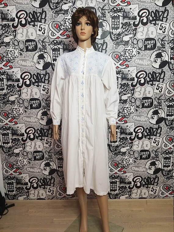 60s Antique Nightshirt vintage cotton Nightshirt