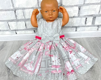 Abito Animalier Sottoveste Bambina 3-6 Mesi Vestito Con Stampa