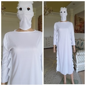 ADULT  Halloween Clothing Halloween costume halloween Ghost Dress womens ghost Clothing cosplay fancy dress Ghost Costume L ghost cape