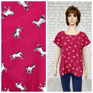 animal shirt Christmas gift casual everyday blouse XL womens blouse Horse shirt animal Horse top Horse print blouse animal print blouse