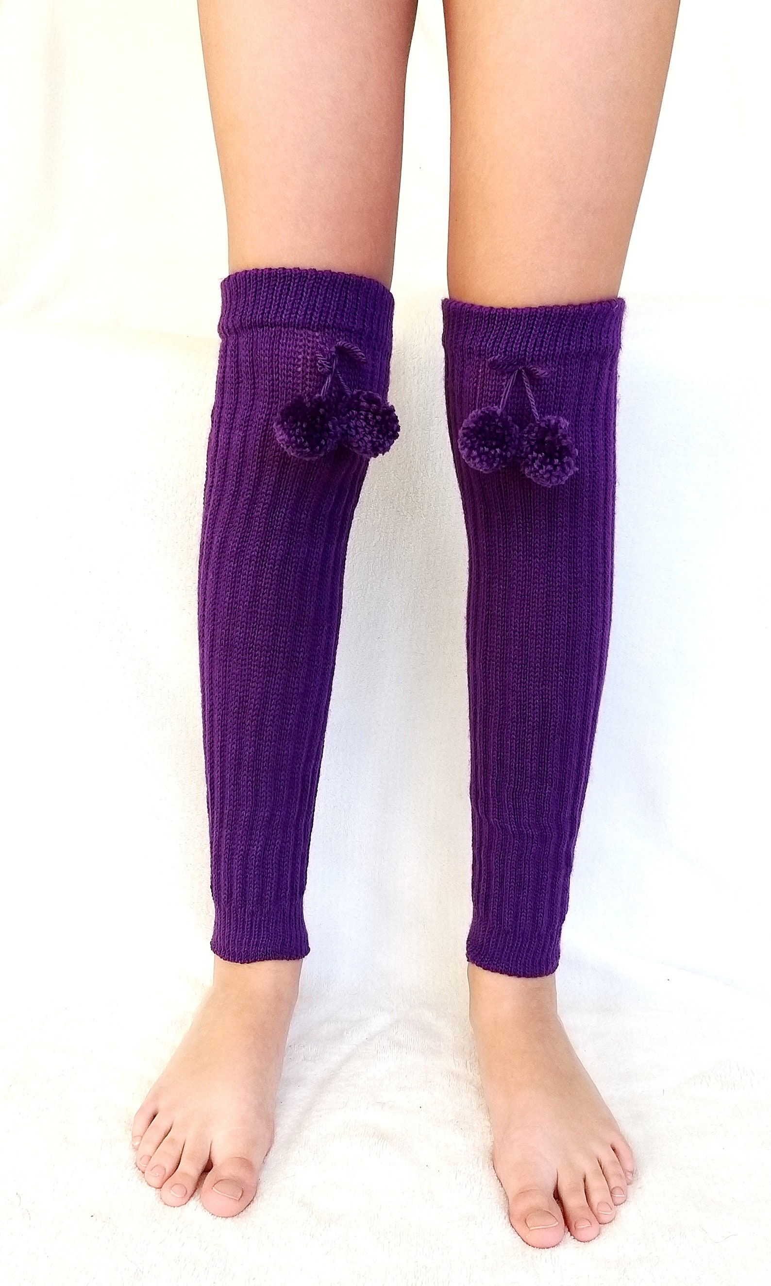 Winter Fashion Purple Leg Warmers Crochet Leg Warmers Womens Etsy