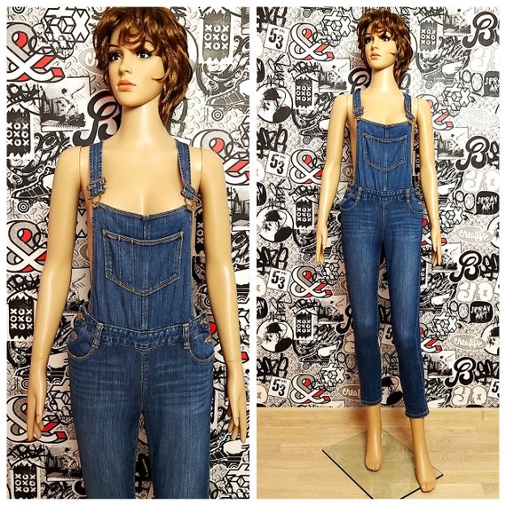 Denim Overall Denim Jumpsuit Jean Jumpsuit Vintage Overall Pants Jean Overalls Retro Overalls Bib Overall S Grunge Overalls Bib Dungarees Etsy
