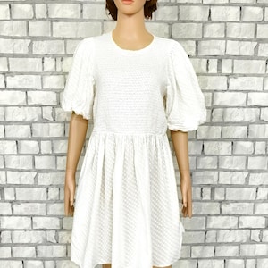 white dress L  womens dress white mini dress sundress boho wedding dress Bridal dress summer dress eyelet beach dress white girls dress