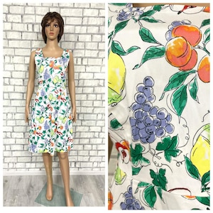 Vestido con estampado de uvas, vestido estilo pin-up, vestido con estampado de frutas, vestido vintage estilo patinador, vestido circular, vestido de verano, vestido floral, vestido estilo patty, vestido de sol para mujer.