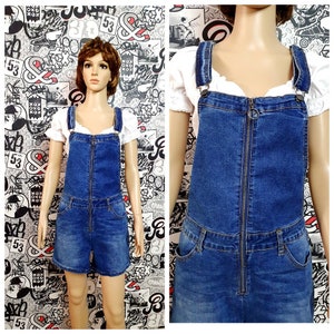 Denim Overall women overall short Denim jumpsuit jean overalls Retro overalls Bib Overall M shortalls Dungarees grunge overalls jean rompers