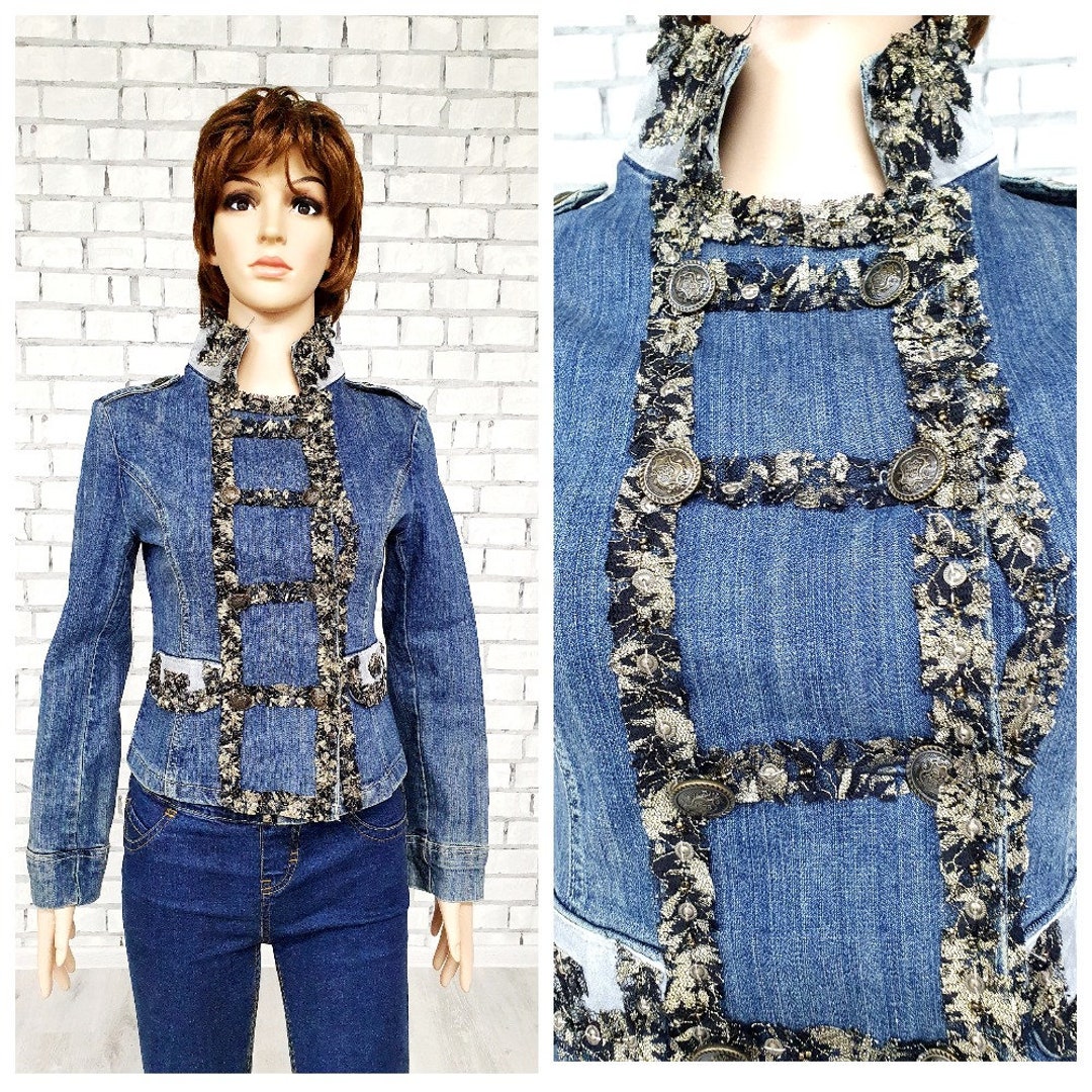Military Jacket XS Military Blazer Military Style Womens Denim Jacket