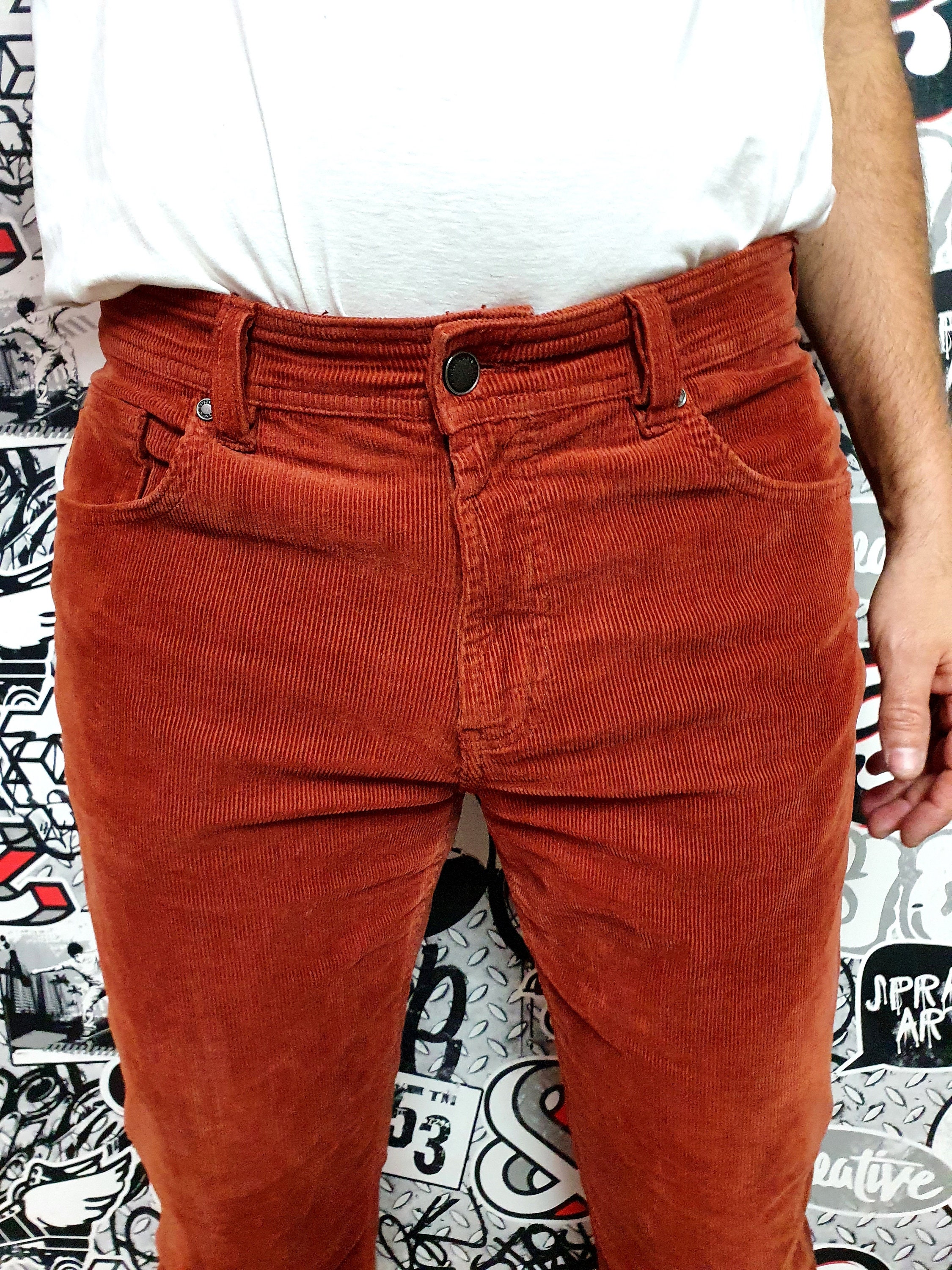 Mens Pants Mens Corduroy Pants XL Rust Pants Corduroy Pants Etsy