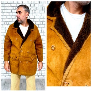 Mens Sheepskin Coat Fur Coat L Overcoat Mens Leather Coat - Etsy