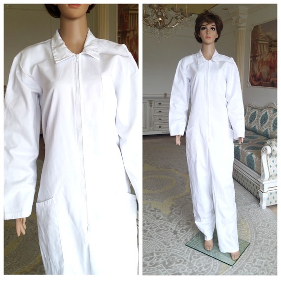 white coverall jumpsuit
