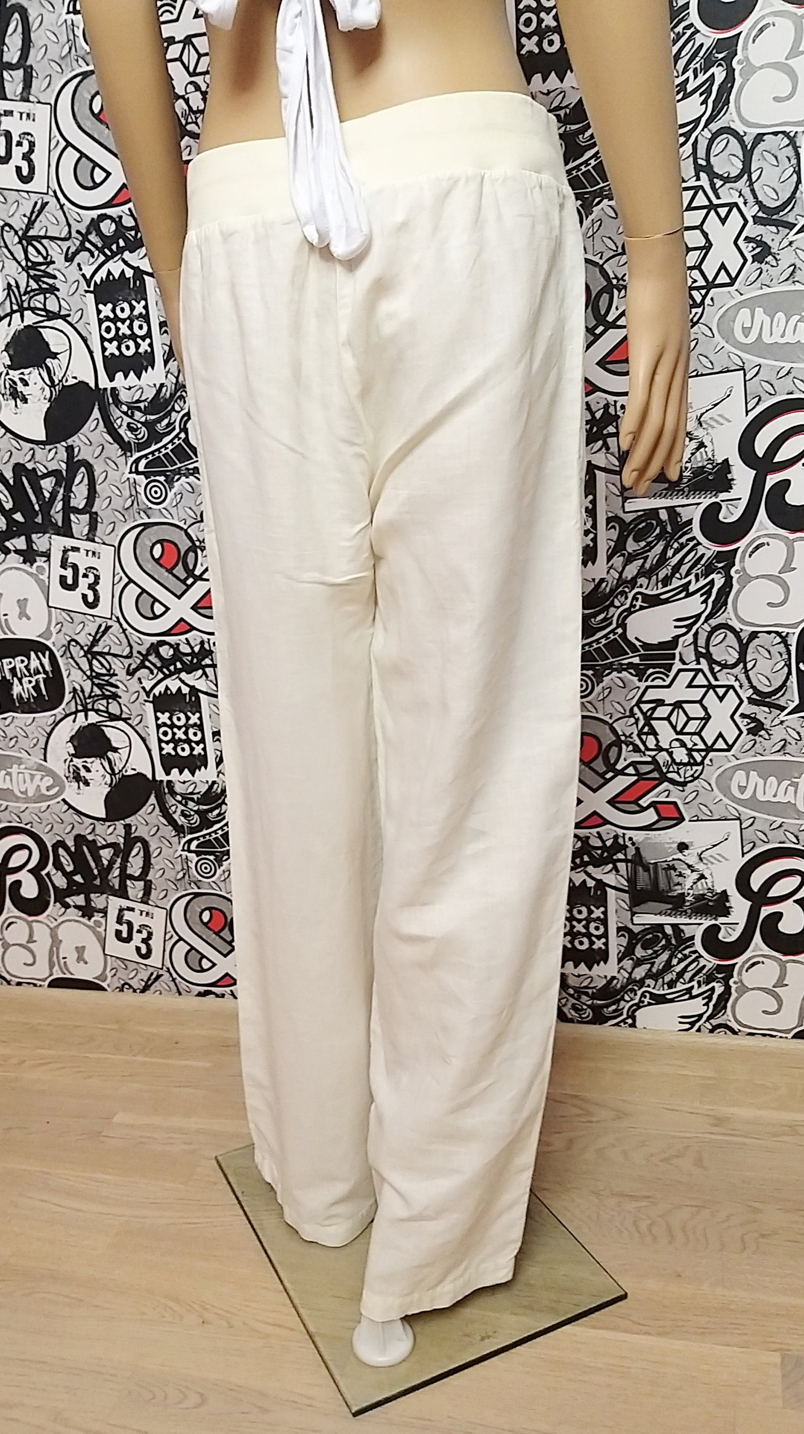 White Pants XL White Linen Pants White Linen Clothing Womens Etsy