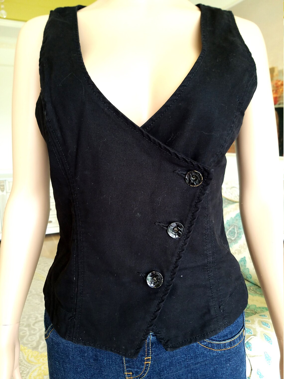 Women's Grey Leopard Print Tank Top Punk Gothic Animal Print - Made In The UK - Foto 6