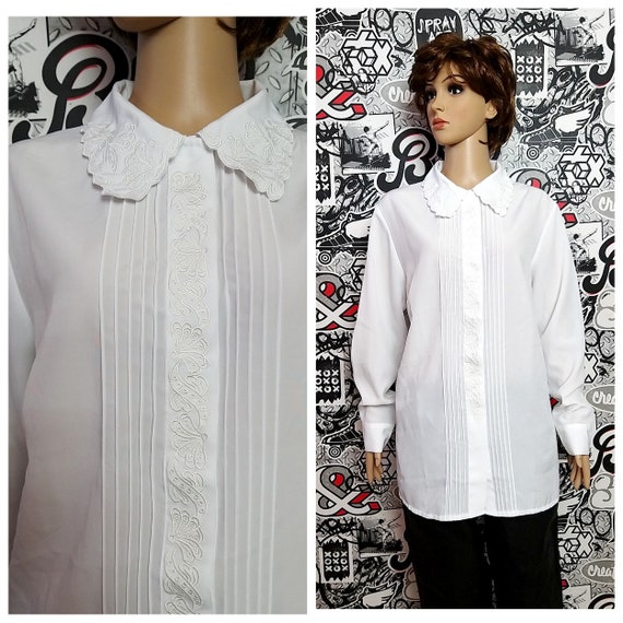 white lace Blouse Victorian Clothing Victorian Blo