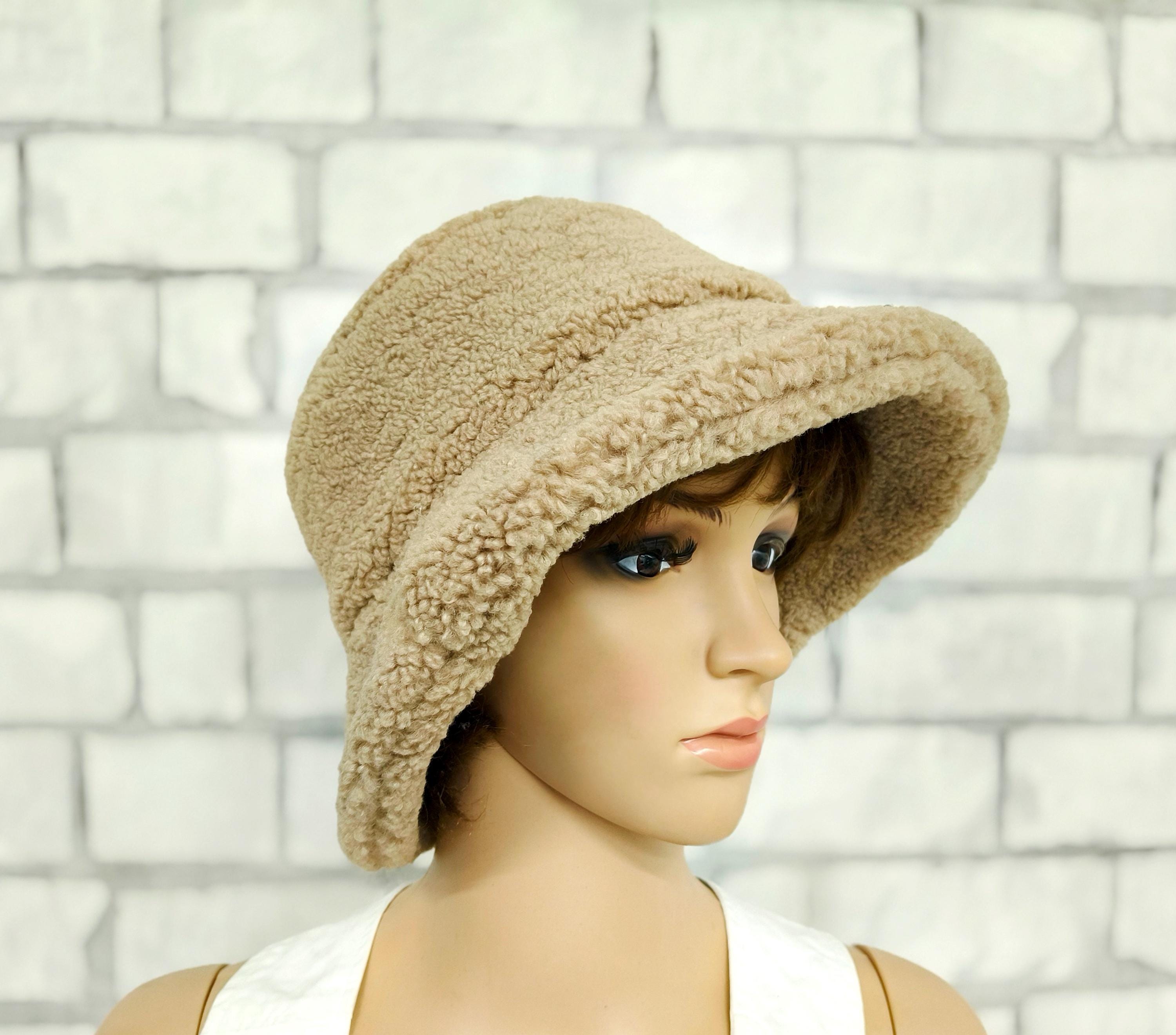 Brown Fuzzy Bucket Hat - Etsy display picture 1