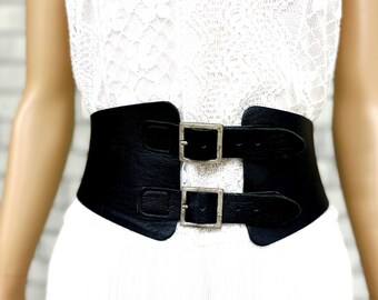 black Corset belt M women Leather Belt black belt Waist wide leather belt Genuine leather accessorie black leather belt Vintage cowgirl belt