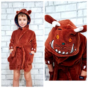 18-24 mesi bambini Accappatoio bambini Mostro bambini Accappatoio per neonati Gruffalo Stampa costume bambino Accappatoio Gruffalo Accappatoio bambini Accappatoio con cappuccio