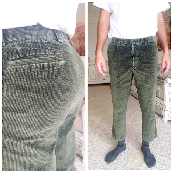 Mens Pants Mens Corduroy pants M green Corduroy p