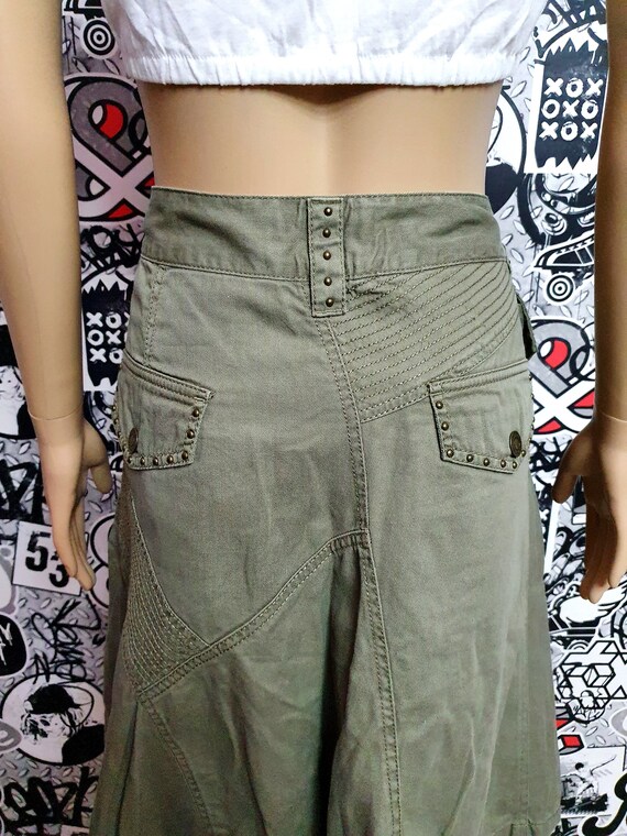 Khaki skirt cheap womens vintage