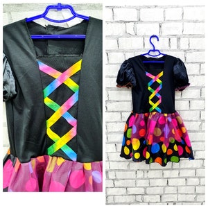 Mädchen Clown Kleid Clown Kleidung Halloween Kleid Halloween Kleidung Halloween Kostüm Clown Kostüm Tutu Kleid Cosplay Mädchen Kinder Kostüm