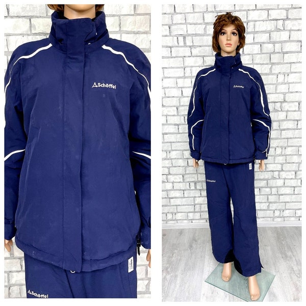 Two Piece blue ski suit L Vintage womens Clothing Snowboarding suit Skiing Tracksuit Winter snow suit Winter Clothing Warm suit Jumpsuit