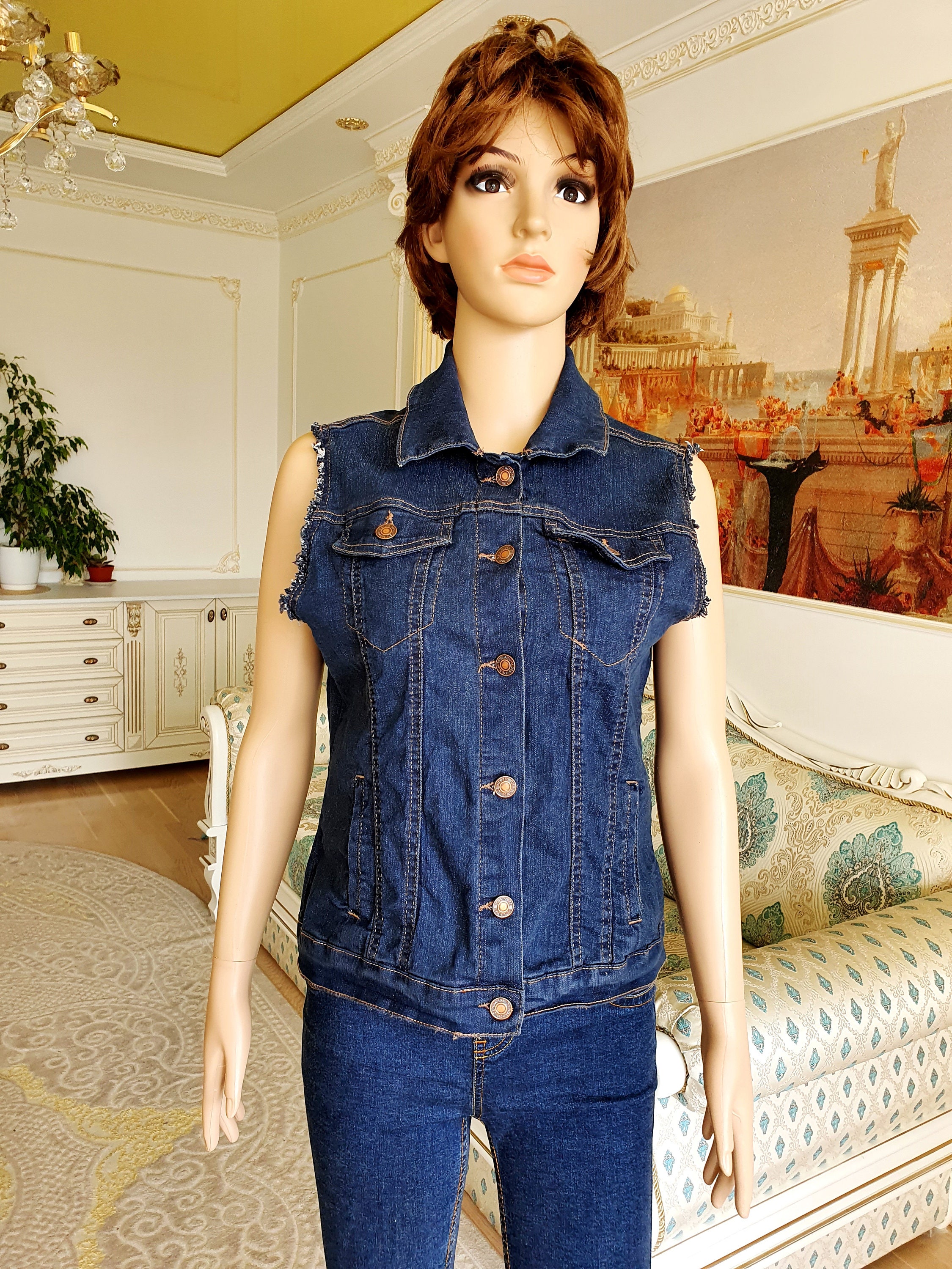 MARTEvintage/Denim Vest/デニムベスト Garden Denim Vest/ガーデンデニムベスト