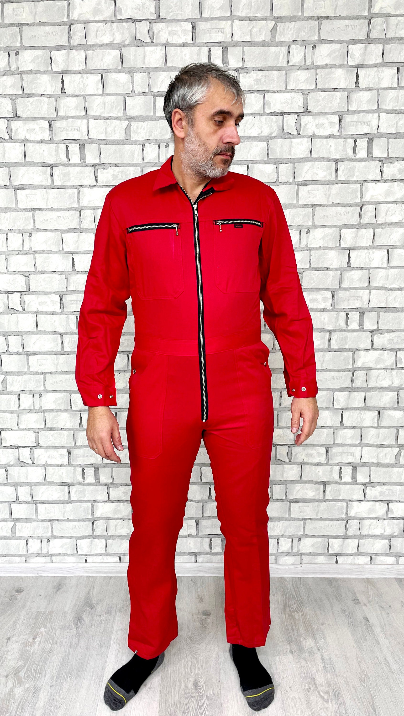 Monos de moto Color Rojo de Hombre 2 piezas - comprar online