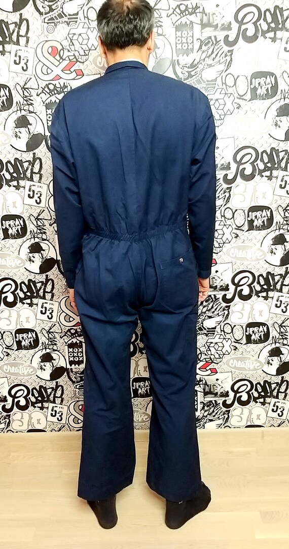 One Piece navy blue Coveralls L vintage navy blue… - image 5