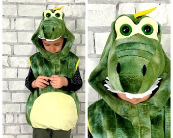 5T bambini Cosplay costume da coccodrillo Costume di Halloween costume da alligatore halloween bambini Capo coccodrillo Capo animale Capo