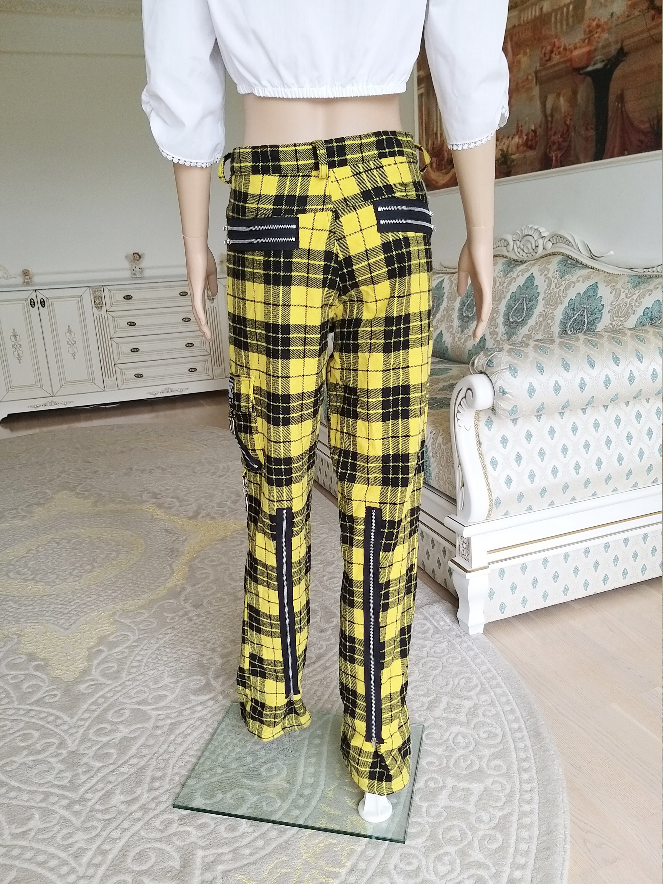 Hipster pants womens Plaid pants Chino pants Wool Pants womens Etsy