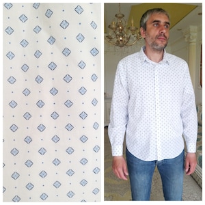 oxfords shirt mens shirt geometric shirt mens summer shirt mod shirts boho shirts hippie shirts Abstract shirts Abstract print shirts L