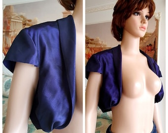 bridal bolero M purple top purple bolero L purple shrug Cropped Jacket purple Jacket Crop Jacket short sleeve purple shawl