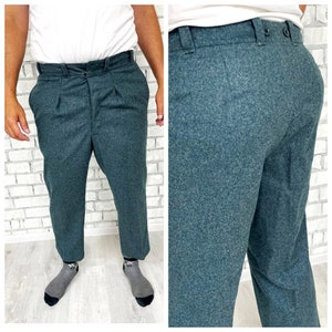 swiss military pants M Mens wool Pants Mens Army pant Retro Pants gray wool Pants  Army Trousers gray Trousers Uniform wool Trousers