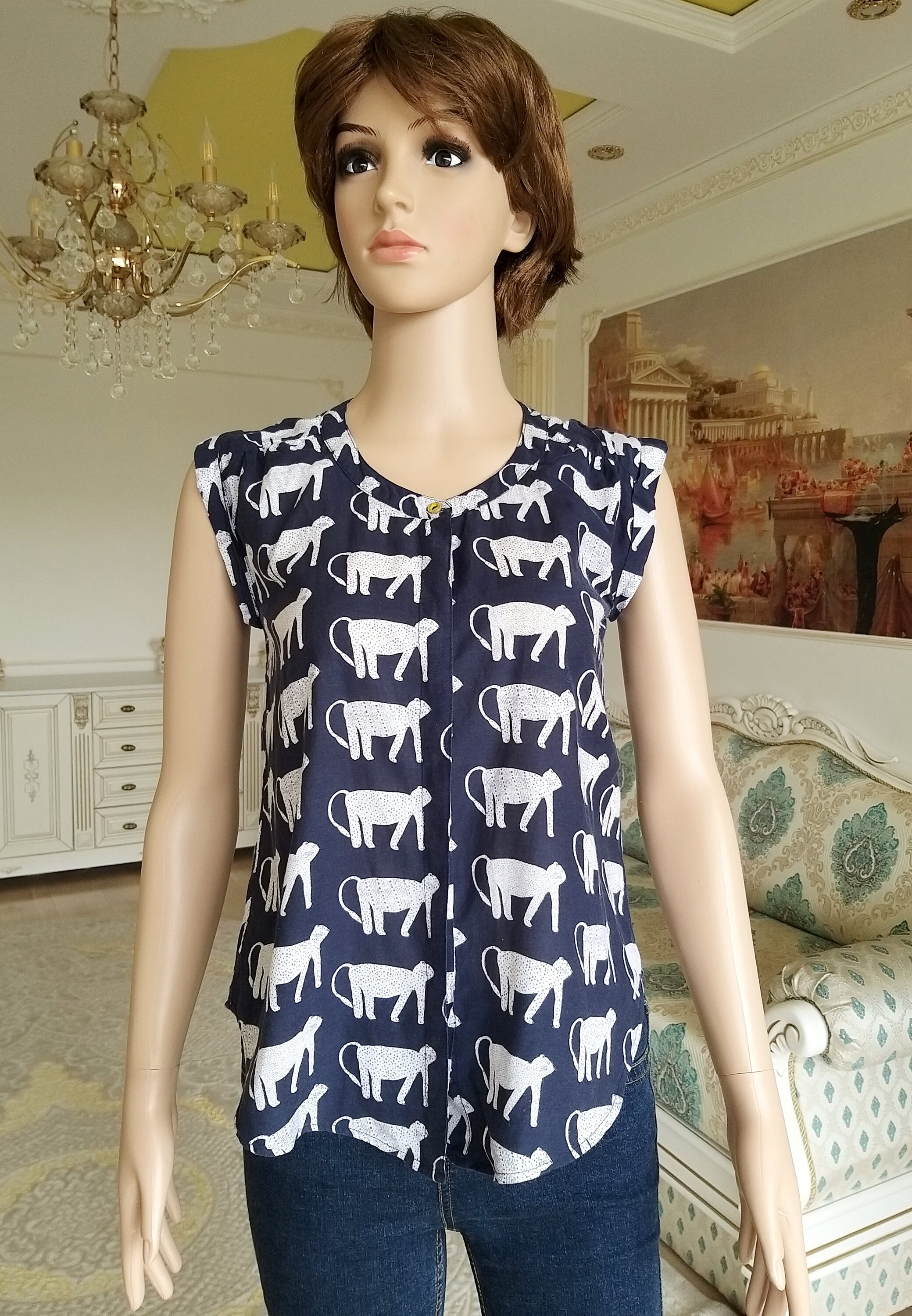 Cat Shirt Cat Top Cat Print Top S Animal Print Top Animal Etsy