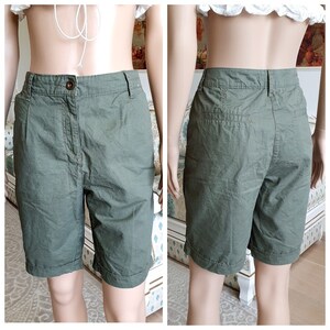 military shorts XL olive green shorts Forest Green Vintage  Women&#39;s Clothing womens shorts Army Shorts Cargo Shorts Bermuda shorts