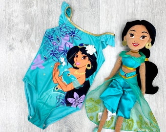 7 ans filles enfants maillot de bain enfants maillots de bain vintage Disney princesse jasmin maillot de bain vintage une pièce maillot de bain barboteuse
