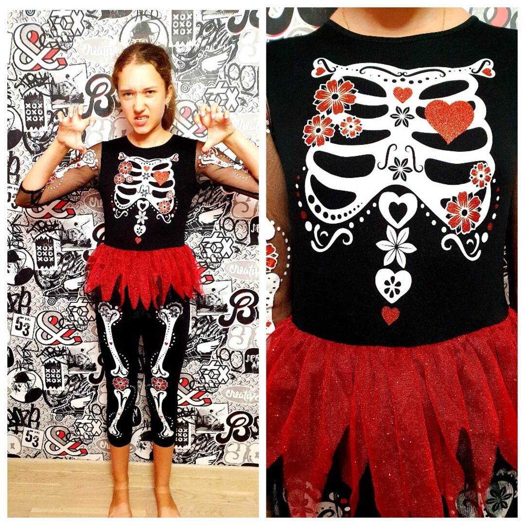 Ciao Skeleton Girl Kostüm – Gruseliges Skelett-Kleid Für Frauen, One Size | Für Halloween, Karneval & Cosplay