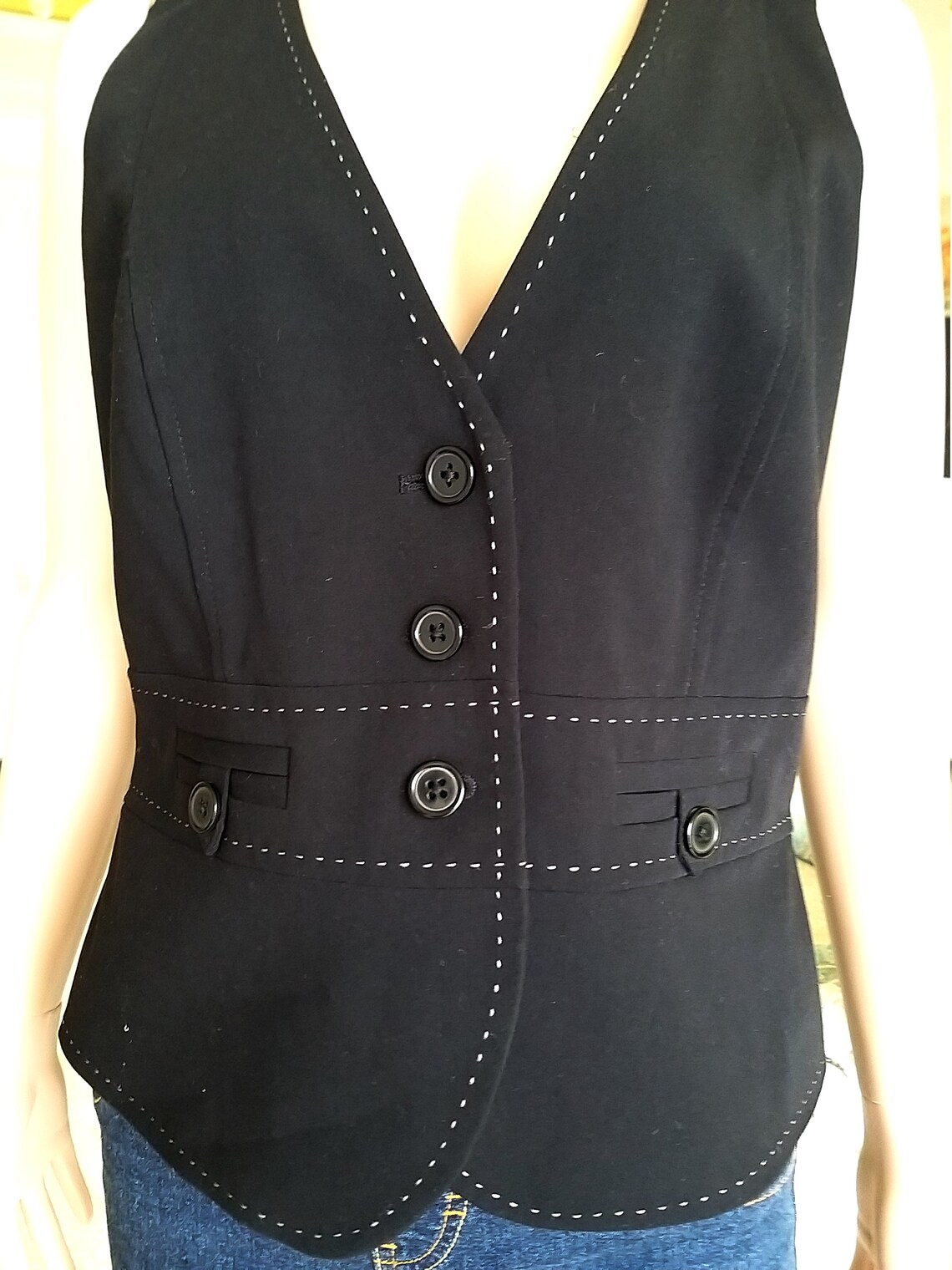 Vest Steampunk High Collar Black main image 1