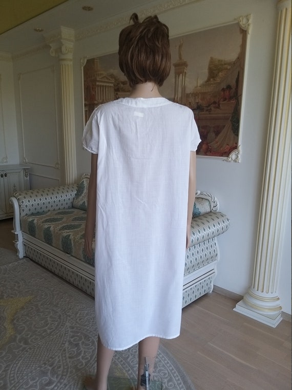 chemise Antique slip dress XL Antique Nightshirt … - image 7