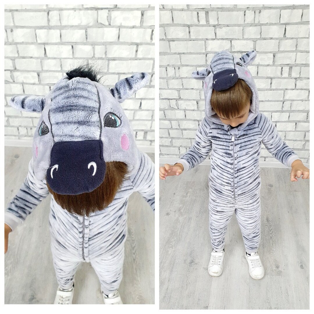 Zebra Costume 128cm Childrens Unisex To Fit Child Upto Height main image 1