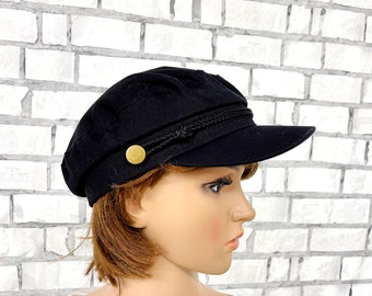 newsboy hat Newsboy Cap navy blue fisherman cap military hats military cap steampunk hat captain cap biker cap Cabbie Cap fiddler cap sailor