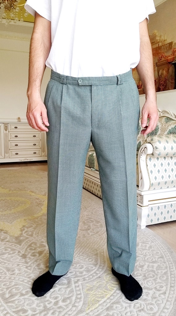 Golf Pants Retro Pants Mens Pants Checkered Pants… - image 2
