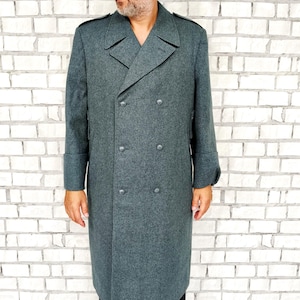 Mens military wool coat 2XL Military Clothing  MILITARY STYLE swiss Military uniform military coat overcoat Militaria Army coat