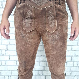 Oktoberfest Clothing XL Oktoberfest Costume Leather Lederhosen brown Lederhosen Bavarian short german costume trachten Oktoberfest Trousers
