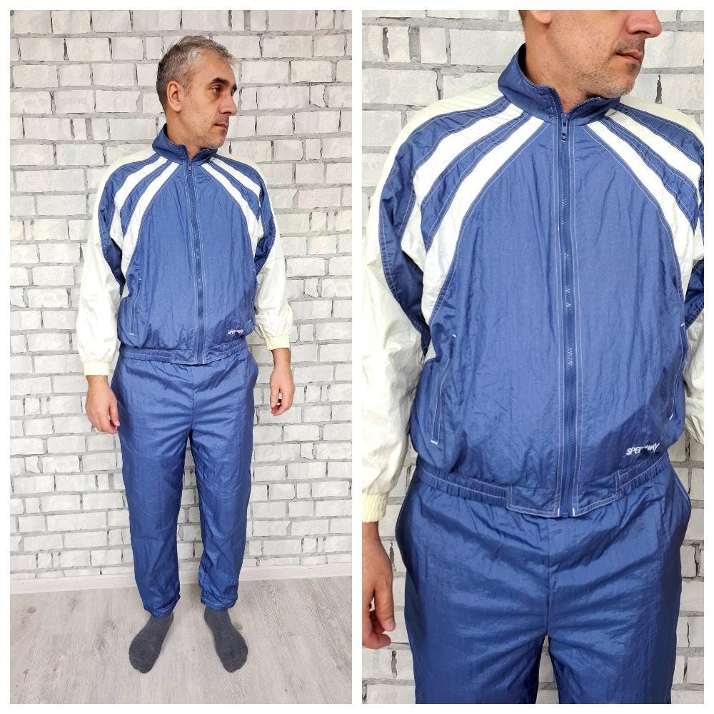 Baggy Old School Jogging Suits Adidas Tearaway Pants Y2K Black - Main Image
