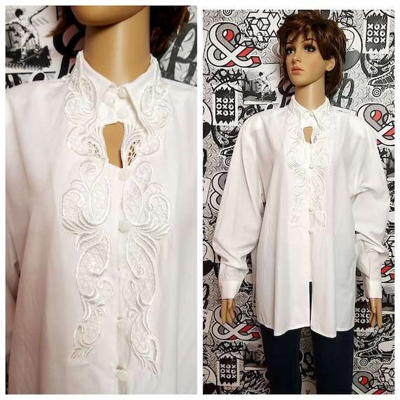 80s Victorian Blouse Vintage Victorian Clothing Vi