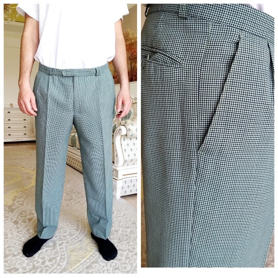 Golf Pants Retro Pants Mens Pants Checkered Pants… - image 1