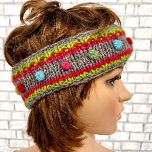 womens Hair accessories wool headband  ski Bobble headband headband womens Knitted headband ear warmer earwarmer Head Winter Headband