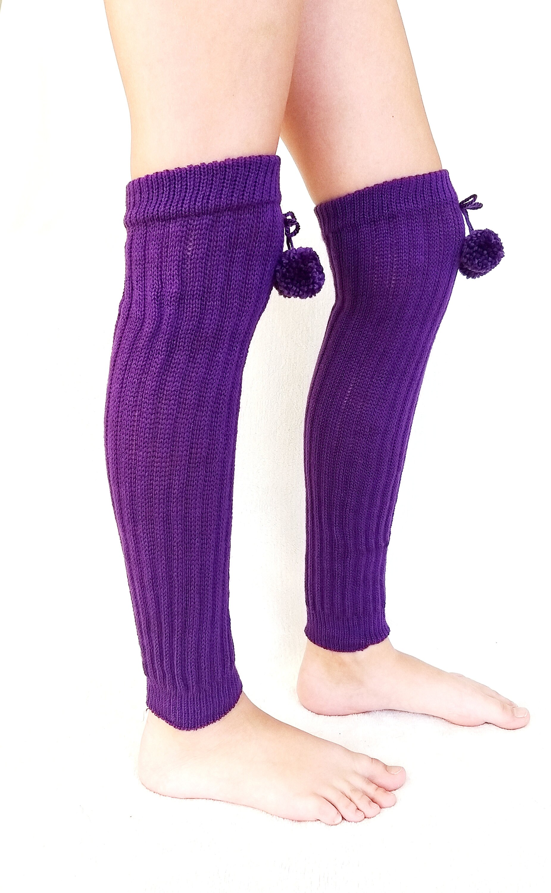 Winter Fashion Purple Leg Warmers Crochet Leg Warmers Womens Etsy