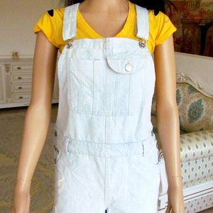 Denim Overall women overall short Denim jumpsuit jean overalls Retro overalls Bib Overall L shortalls Dungarees grunge overalls jean rompers image 8