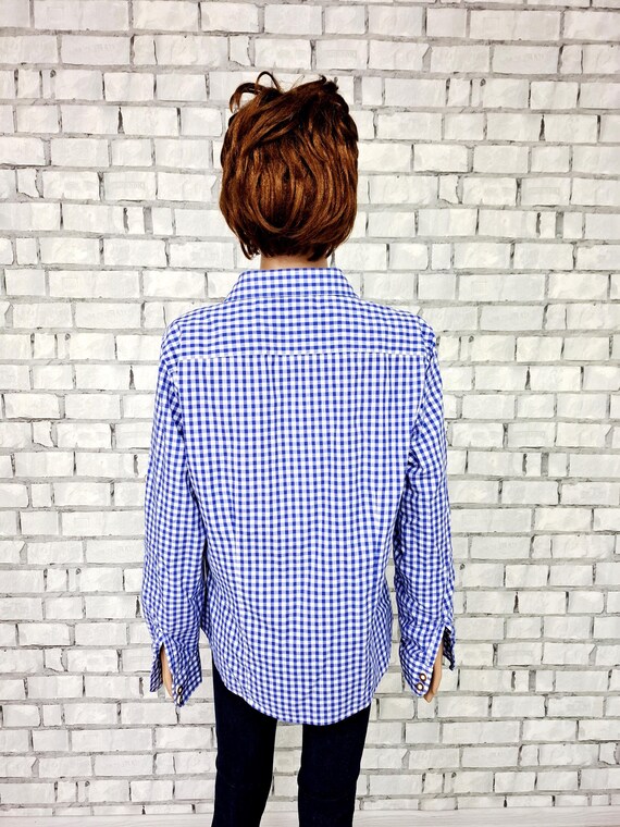 Purple Gingham Shirt XL Long Sleeve Shirt Folk Trachten Shirt Bavarian Shirt Buttons up Minimalist Blouse Oktoberfest Shirt Womens Shirt Etsy Canada