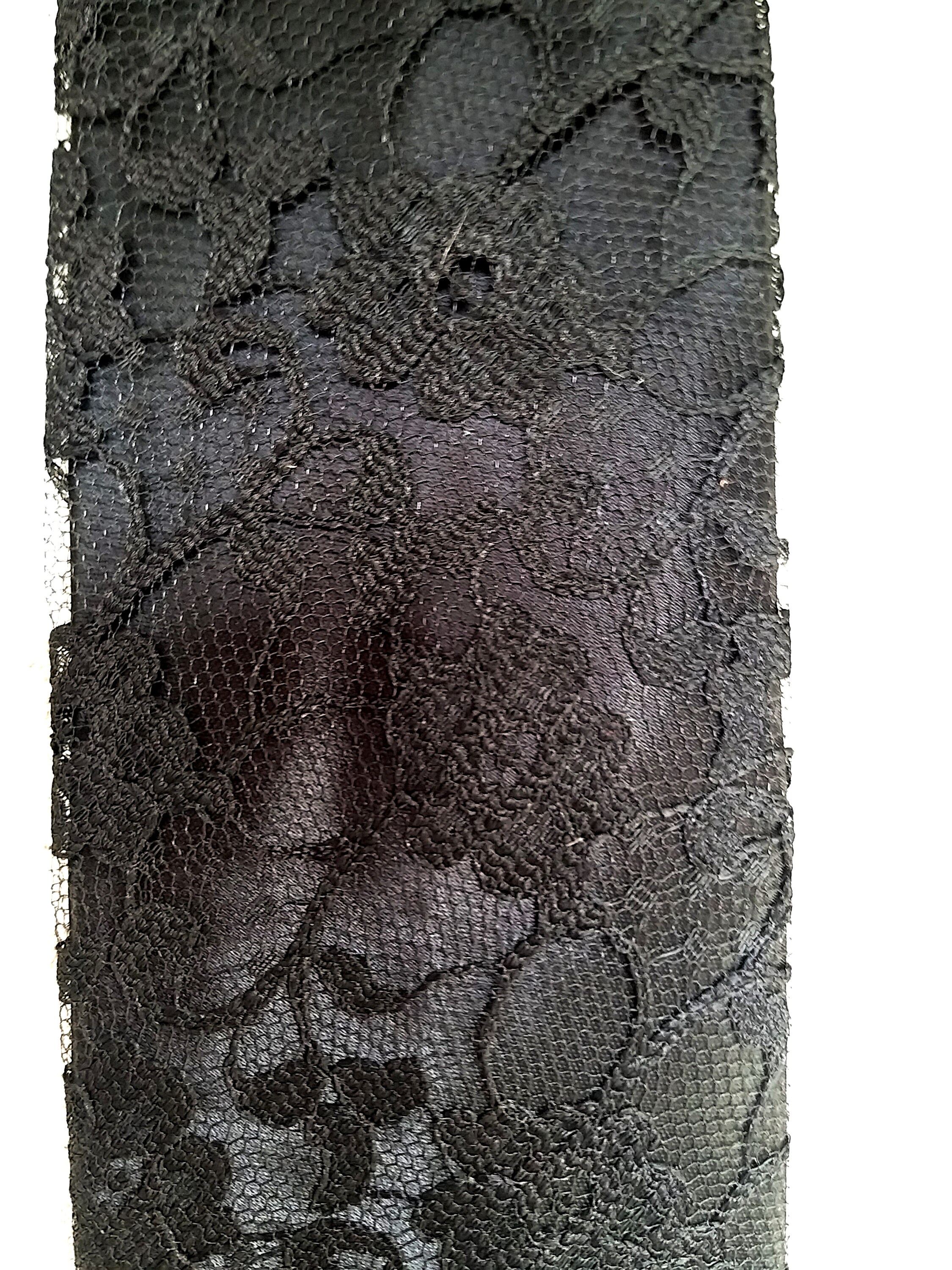 Wedding Tie Black Lace Necktie Lace Black Tie for Women Skinny | Etsy